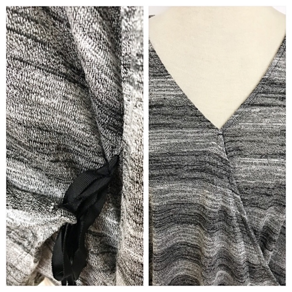 📍SALE Surplice Bow V-Neck Tunic Top M - Picture 5 of 7